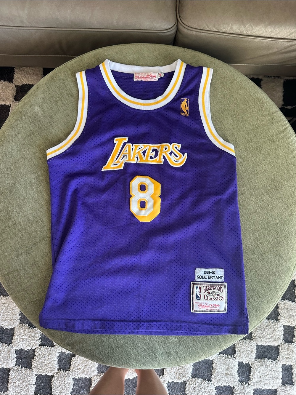 Lakers #8 Kobe Bryant Purple Hardwood Classics Jersey by Mitchell & Ness 96-97